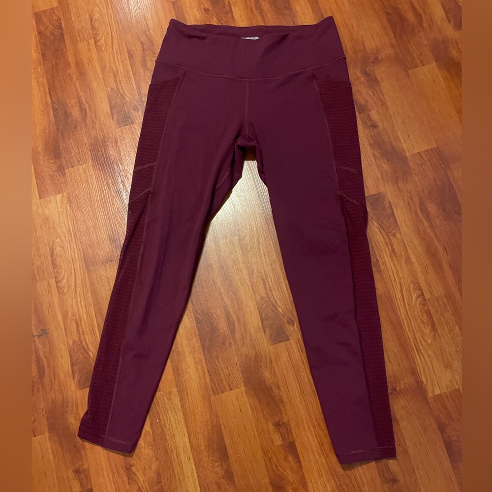 Victoria's Secret Maroon High-Waist Leggings